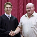 2014 PECI graduation Wes Ferguson awarded the construction bursary from Wayne Burtch